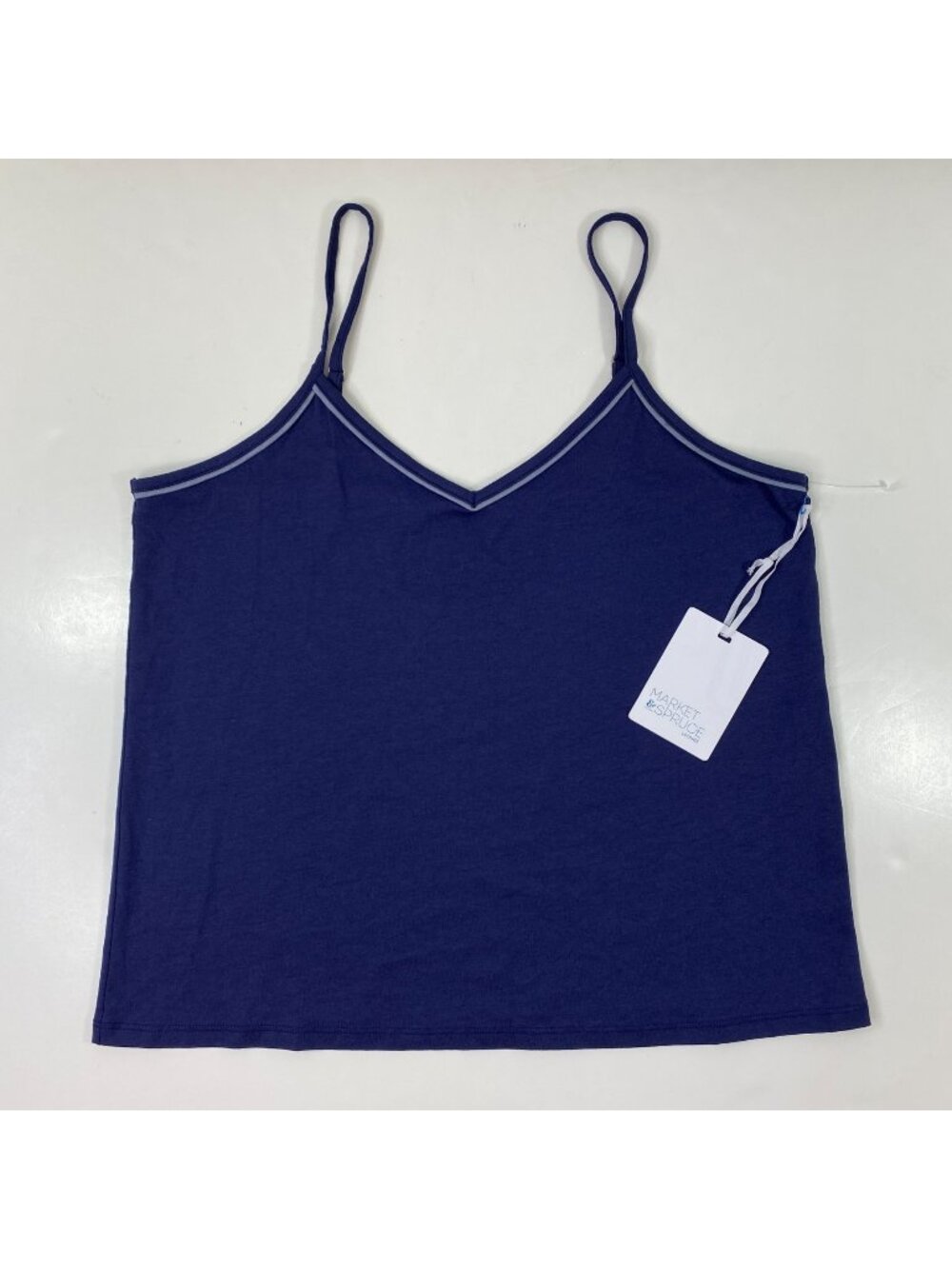 Market & Spruce Lounge Womens Navy Blue V-Neck Camisole Size Medium